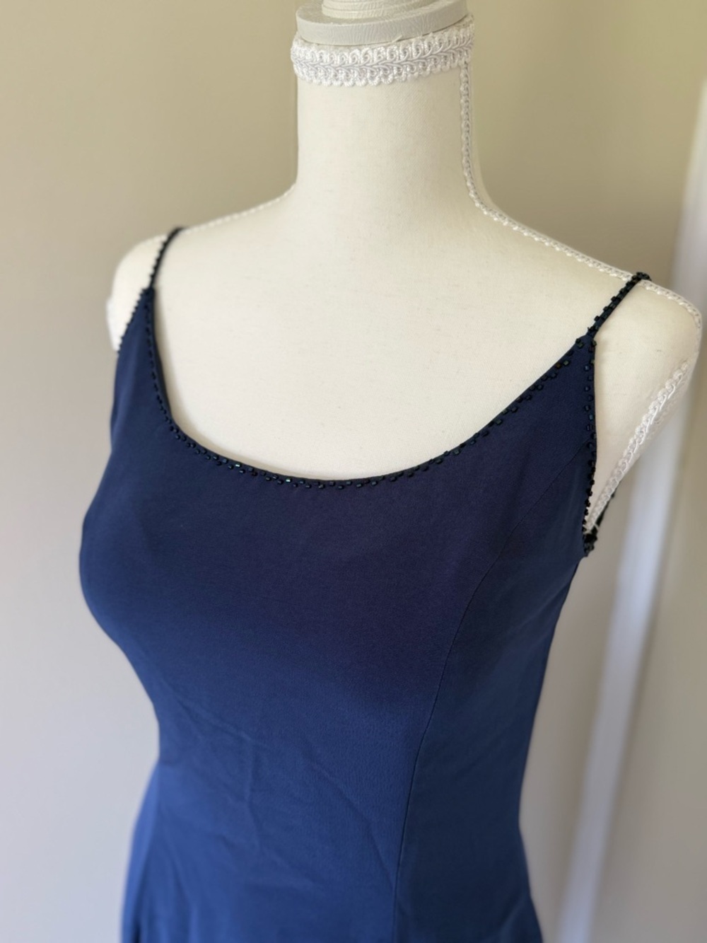Vintage Avanti Designs Blue Embellished Dress Prom, Evening Wear Size 10